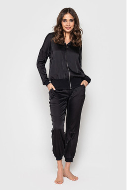 Женский шелковый костюм German Volf: джоггеры и кофта