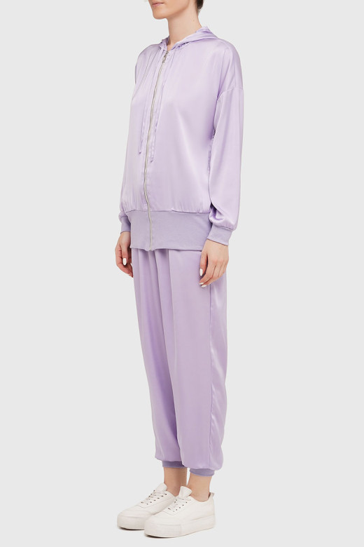 Женский шелковый костюм German Volf: джоггеры и кофта