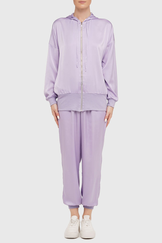 Женский шелковый костюм German Volf: джоггеры и кофта