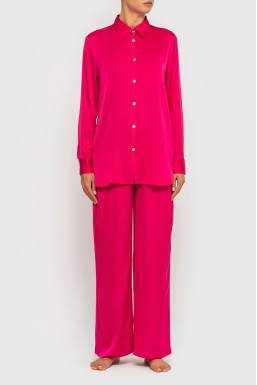 Женский шелковый брючный костюм German Volf