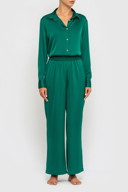 Женский шелковый брючный костюм German Volf рубашка и брюки купить Женский шелковый брючный костюм German Volf рубашка и брюки купить