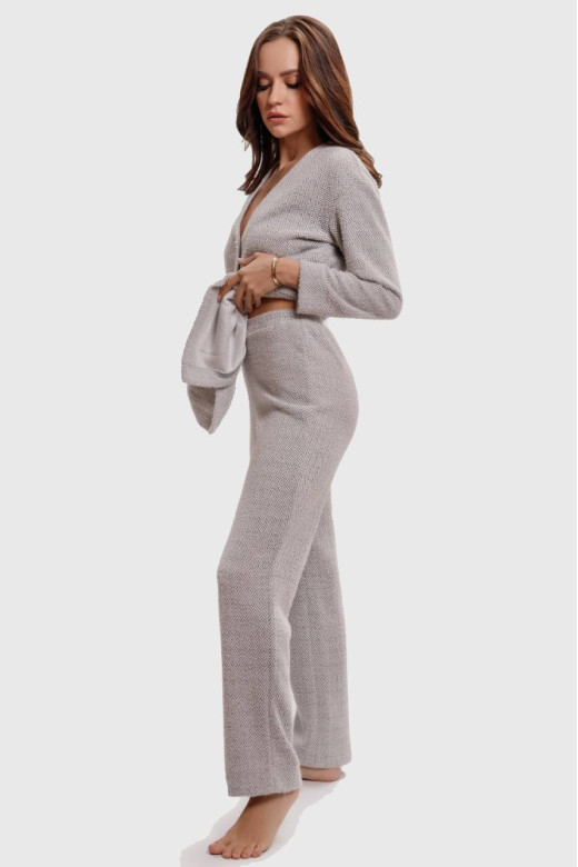 Женский костюм "Ангора" кардиган и брюки, серый Женский костюм "Ангора" кардиган и брюки, серый