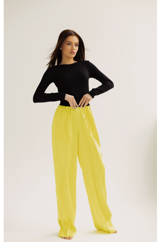 Жіночі кежуал штани в піжамному стилі з атласу German Volf купити