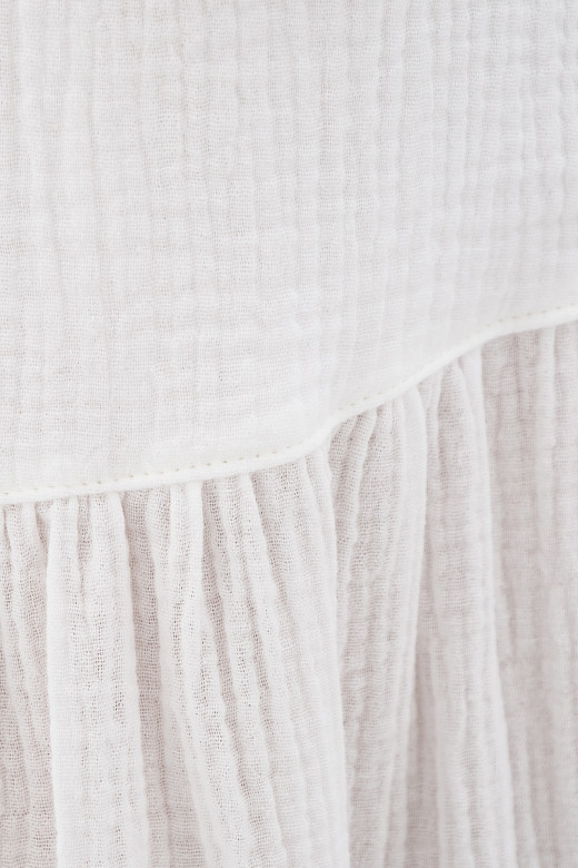 Білий жіночий сарафан з бавовняного мусліну