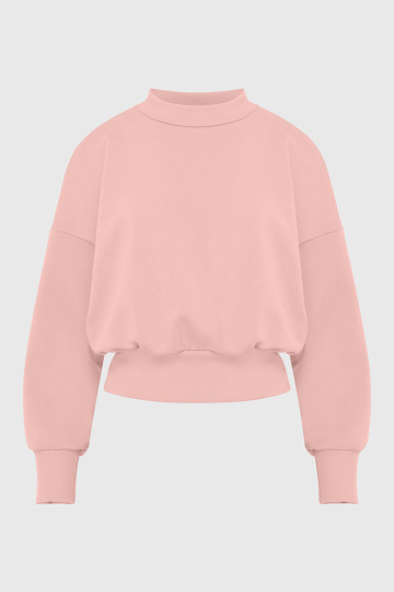 Свитшот женский укороченный, розовый кварц