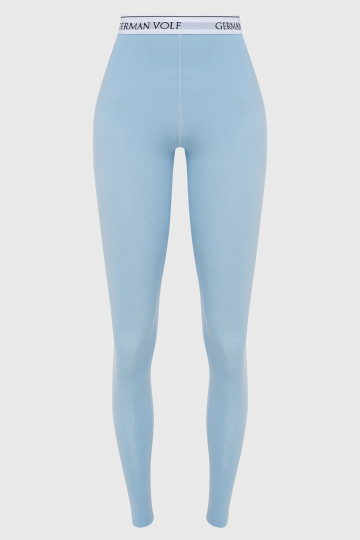 Лосини базові жіночі з бавовни, блакитний