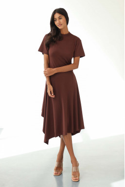 Сукня модалова жіноча довга, колір шоколад