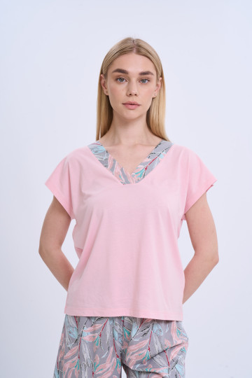 Футболка жіноча колекція Флора German Volf, рожевий