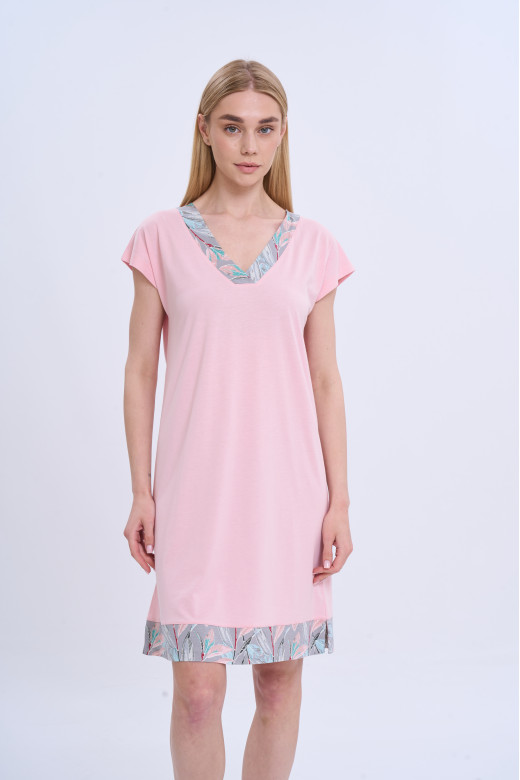 Сорочка для сна женская коллекция Флора German Volf, розовый
