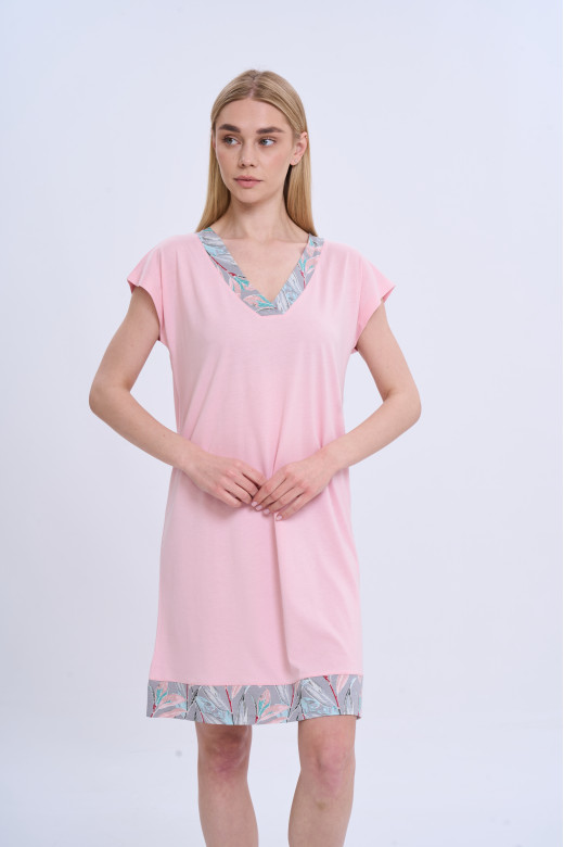 Сорочка для сна женская коллекция Флора German Volf, розовый