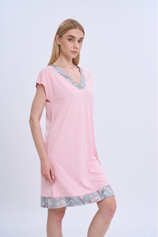 Сорочка для сна женская коллекция Флора German Volf, розовый