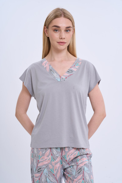 Футболка женская коллекция Флора German Volf, серый