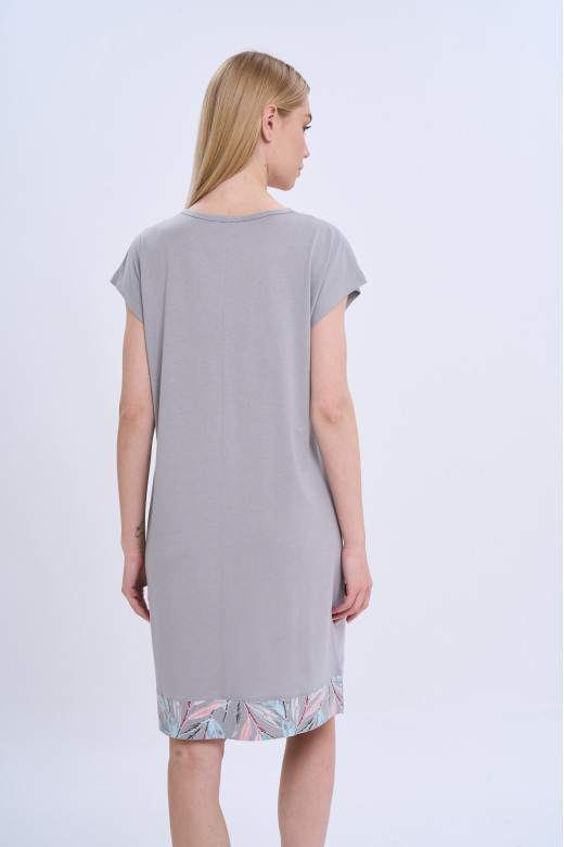 Сорочка для сна женская коллекция Флора German Volf, серый