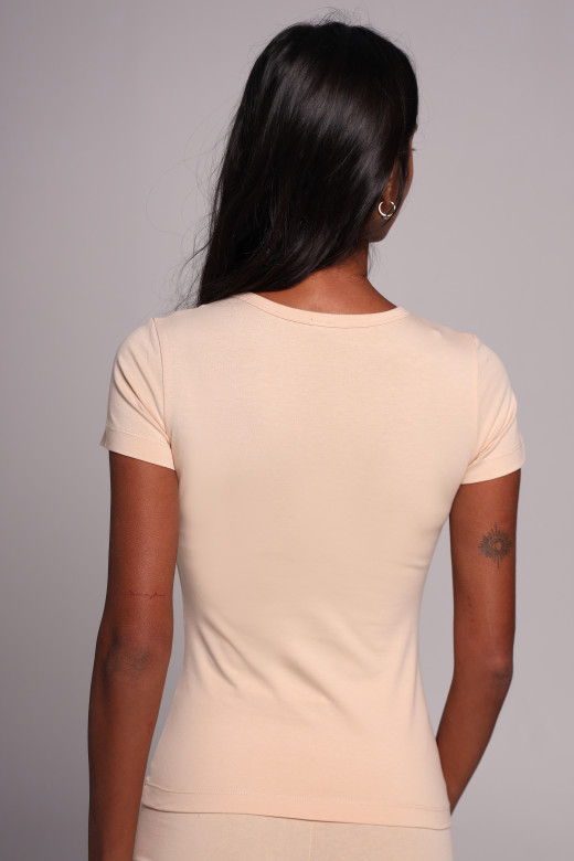 Футболка женская из кулира, бежевый