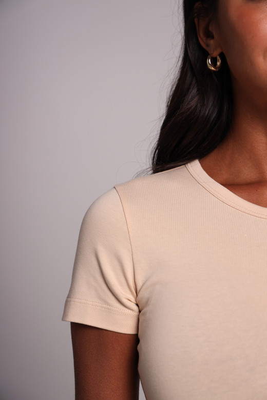 Футболка женская из кулира, бежевый