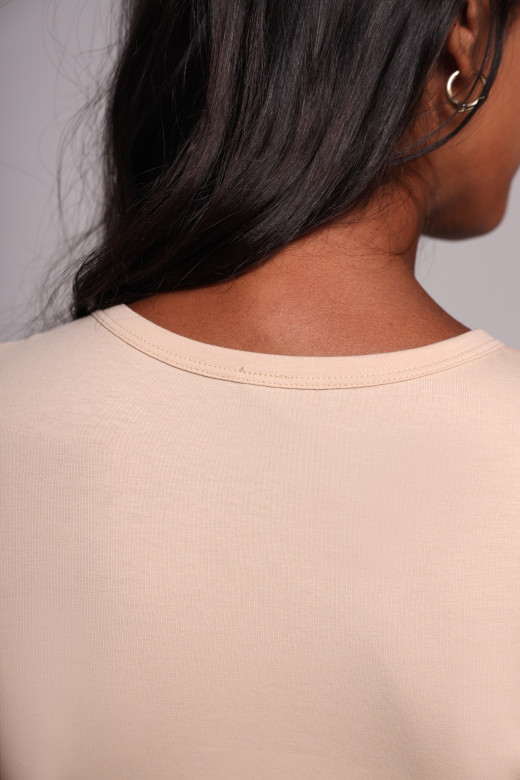 Футболка женская из кулира, бежевый