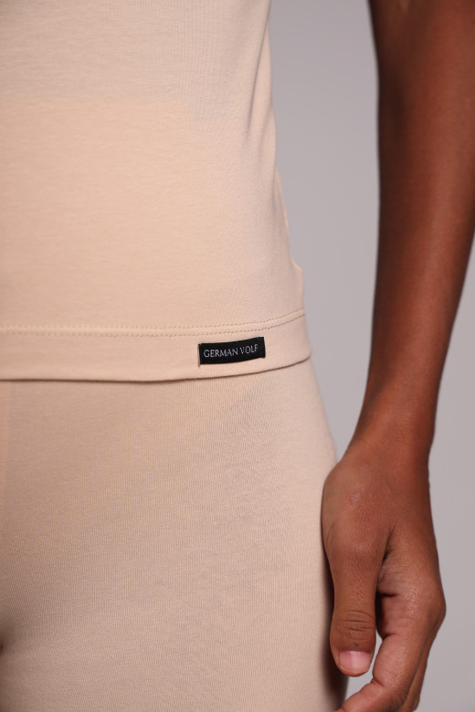 Футболка женская из кулира, бежевый