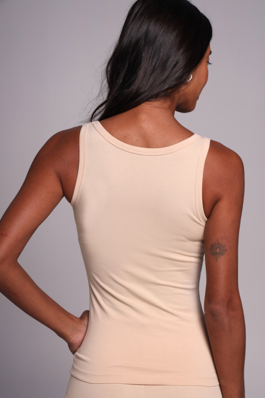 Майка женская из кулира, бежевый