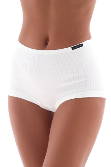 Трусы брифы женские хлопковый рубчик, цвет молочный