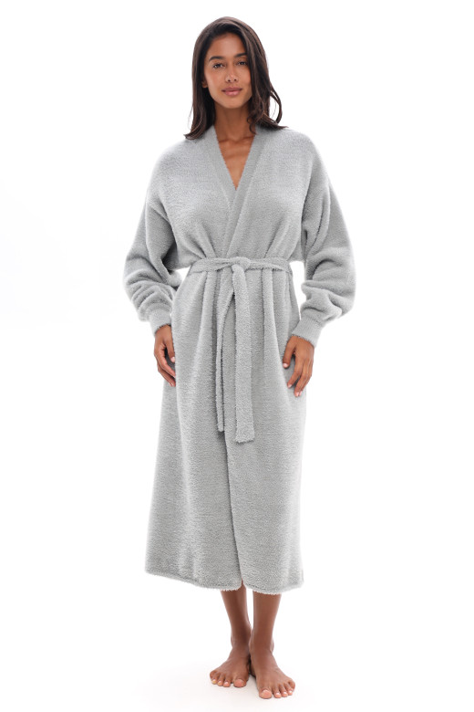 Кардиган жіночий в'язаний довгий, pearl gray color