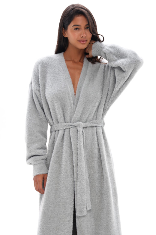 Кардиган жіночий в'язаний довгий, pearl gray color