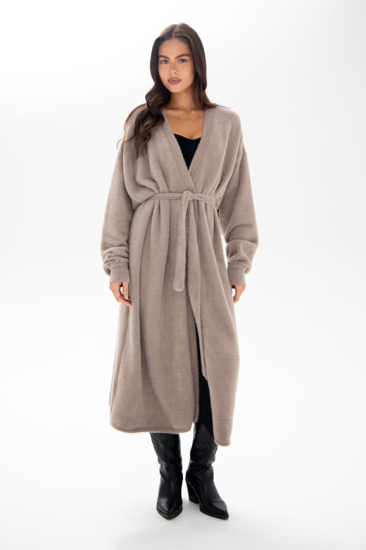Кардиган жіночий в'язаний довгий Beige Color German Volf