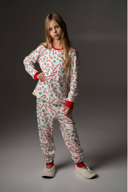 Піжама дитяча з бавовни Candy Cane