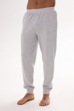 Піжамні штани чоловічі з фактурної бавовни, сірий