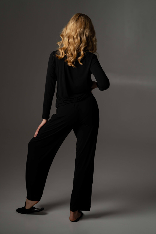 Штани жіночі з мікромодалу, чорний