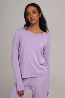 Лонгслів жіночий з мікромодалу, лаванда