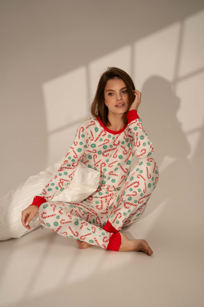 Піжама жіноча з бавовни Candy Cane