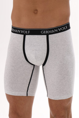 Боксери чоловічі з бавовни Premium подовжені, сірий меланж