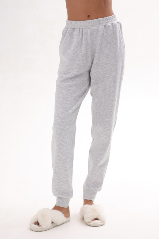 Штани домашні жіночі з бавовни , сірий