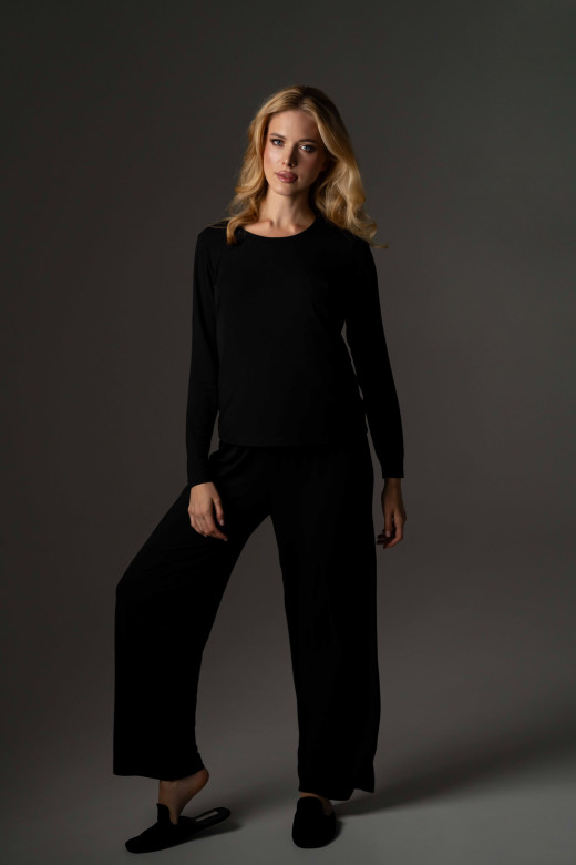 Штани жіночі з мікромодалу, колір чорний Штани жіночі з мікромодалу, колір чорний