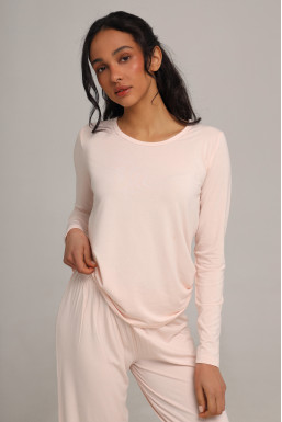 Лонгслів жіночий мікромодал, кремовий 