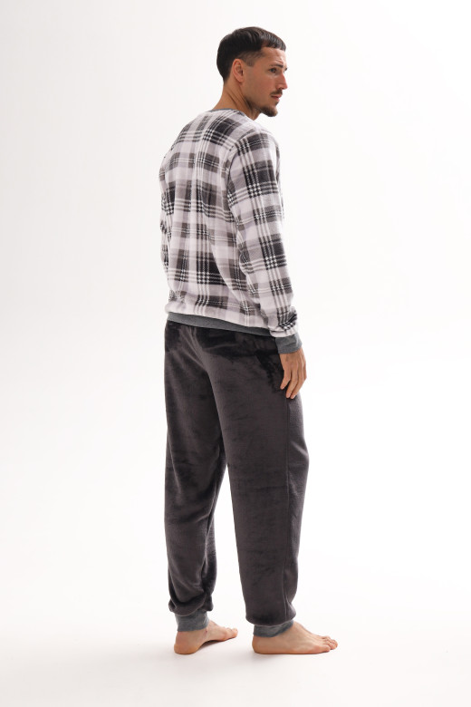 Чоловічий домашній костюм з велсофта в клітинку German Volf Чоловічий домашній костюм з велсофта в клітинку German Volf