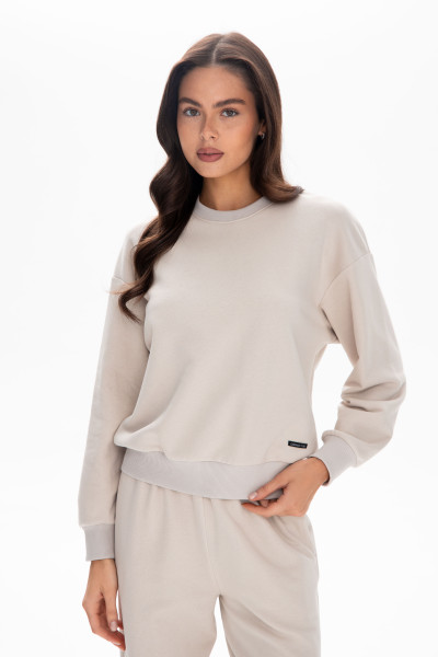 Свитшот женский коллекция Cotton Fleece, тауп