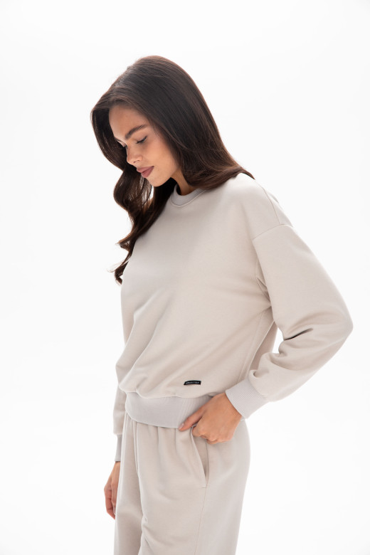 Світшот жіночий коллекція Cotton Fleece, тауп Світшот жіночий коллекція Cotton Fleece, тауп