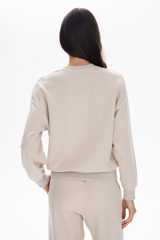 Світшот жіночий коллекція Cotton Fleece, тауп Світшот жіночий коллекція Cotton Fleece, тауп