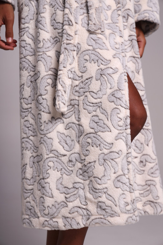 Халат женский из велсофта, пейсли-принт