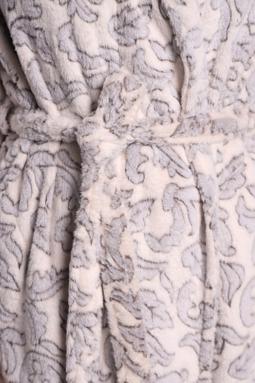 Халат женский из велсофта, пейсли-принт