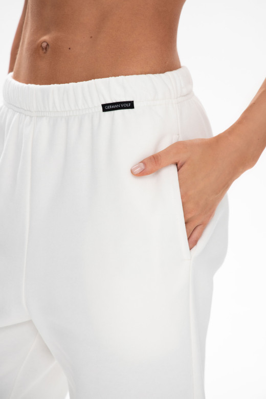 Джогери жіночі коллекція Cotton Fleece молочний 