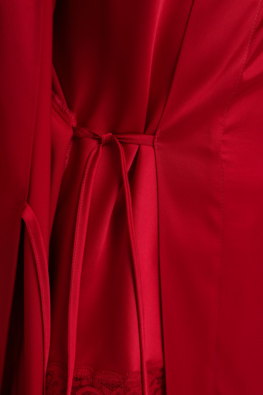 Шовковий халат на запах із поясом від бренду German Volf