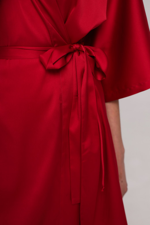 Шовковий халат на запах із поясом від бренду German Volf