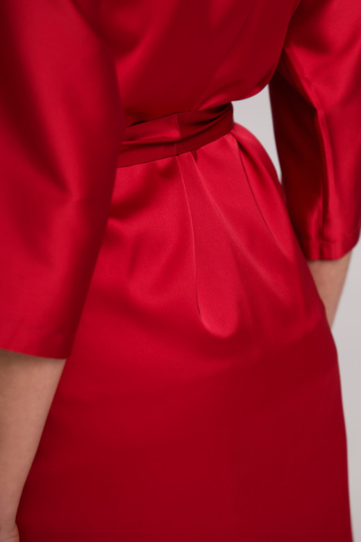 Шовковий халат на запах із поясом від бренду German Volf