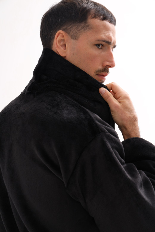 Мужской халат из велсофта — теплый, мягкий и комфортный для дома