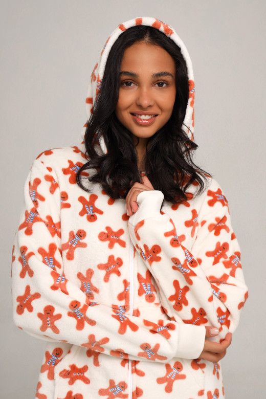 Жіночий кігурумі з велсофту з принтом пряники від German Volf