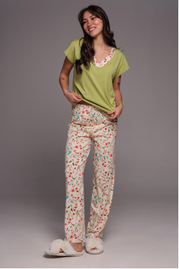 Женские штаны с цветочным принтом, коллекция "Прованс"