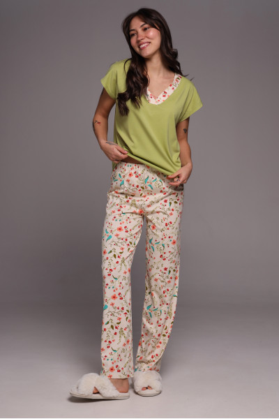 Женские штаны с цветочным принтом, коллекция "Прованс"