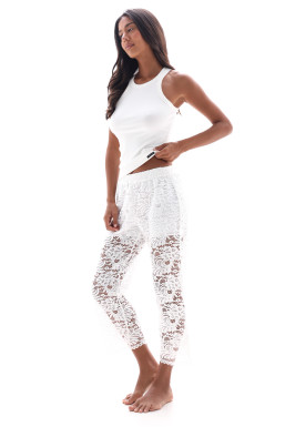 Гипюровые штаны German Volf  "Камелия", белый